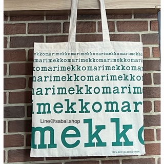 [ใส่code&gt;ทักแชท]Marimekko logo totebag EXCLUSIVE GREEN COLOR