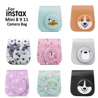กระเป๋าหนัง PU ลายสัตว์ สําหรับกล้อง Fujifilm instax mini 8/9/11