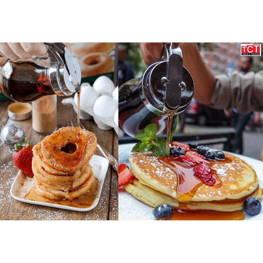 ขวดรินน้ำผึ้ง ขวดน้ำมัน ขวดใส่เครื่องปรุงรสที่หยดน้ำ ขวดน้ำเชื่อม ดีไซน์สวย ฝากดสไลด์ได้ Syrup / Honey Dispensers