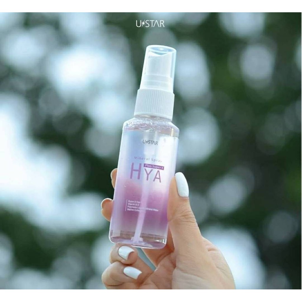 USTAR MINERAL SPRAY PLUS SUPER 8 HYA สเปรย์น้ำแร่ ไฮยา