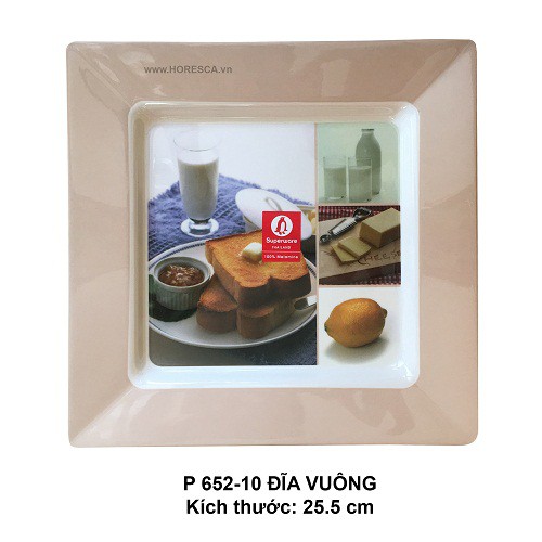 จาน P 652-10 SQUARE*
