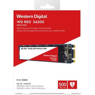 WD NAS SSD 500GB 3D NAND M.2 2280, Up to 560 MB/S - WDS500G1R0B-RED