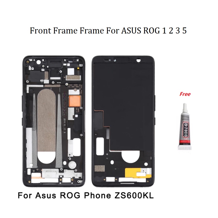 กรอบด้านหน้าสําหรับ Asus ROG โทรศัพท์ 1 2 3 5 II ZS600KL ZS660KL ZS661KL ZS673KS กรอบกลาง Bezel แผ่น