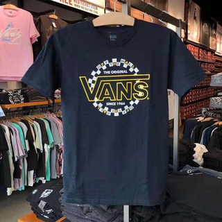 Vans เสื้อยืดคอกลมแขนสั้นพิมพ์ลายสร้างสรรค์ฤดูร้อนสําหรับผู้ชาย แฟชั่น