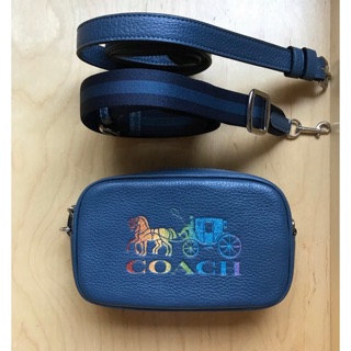 Coach รุ่นรถม้า สีพื้นน้ำเงิน