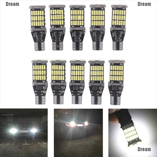 &lt;Dream&gt; หลอดไฟถอยหลังรถยนต์ LED 45 SMD 4014 T15 W16W สีขาว 10 ชิ้น