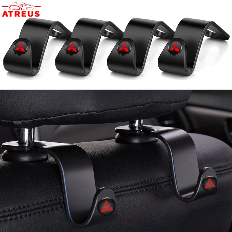 ตะขอแขวนเบาะหลังรถยนต์ Mitsubishi Xpander Mirage Kuda Lancer Pajero Outlander Attrage อุปกรณ์เสริม สําหรับตกแต่งรถยนต์ 1 2 ชิ้น