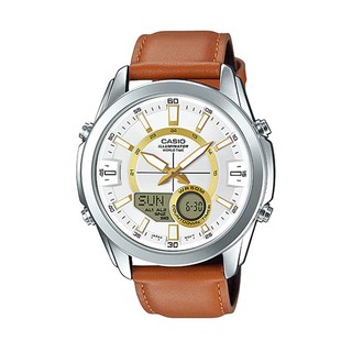 Casio Standard นาฬิกาข้อมือผู้ชาย สายหนัง รุ่น AMW-810L-5AVDF