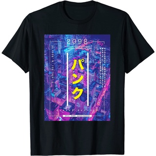 เสื้อยืดคอกลมcrew neckเสื้อยืด พิมพ์ลายกราฟฟิค Cyberpunk Tokyo Streetwear สไตล์ญี่ปุ่น สําหรับผู้หญิงS-4XL