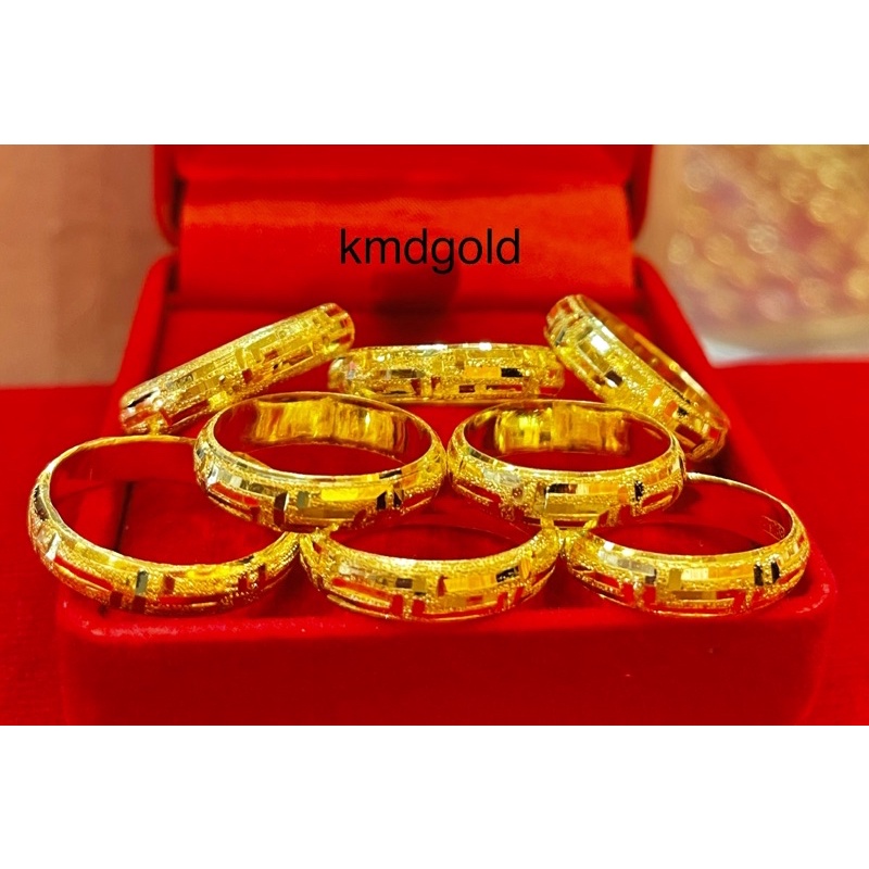 KMDGold แหวนทองครึ่งสลึง ลายรวยวนไป (ลายจีน)