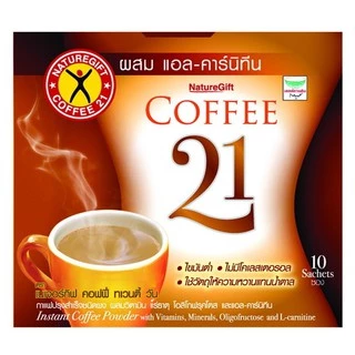NatureGift Coffee 21 เนเจอร์กิฟ คอฟฟี่ ทเวนตี้ วัน 1 ชุด มี 20 กล่อง (กล่องละ 10 ซอง)