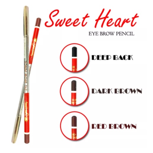 Sweet Heart Eye Brow Pencil ดินสอเขียนคิ้ว สวีทฮาร์ท 1 แท่ง ( รุ่นสลิม ) มีให้เลือก 3 สี