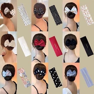 2021 New Korean Lazy Velcro Hair Band Twisted Hair Clip New Ball Head Bow Hair Artifact Girl Hair Accessories