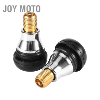 Joy Moto Tr412 Ac วาล์วทองเหลืองโครเมี่ยมสําหรับล้อรถจักรยานยนต์ 1 ชิ้น