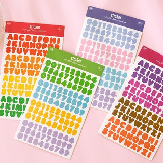 🌟2PC Decoration Alphabet/Confetti Sticker สติกเกอร์ตกแต่งตัวอักษร/ริบบิ้น