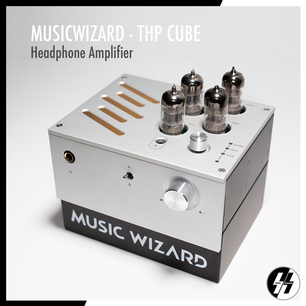DAC/Tube Headphone Amplifie | Music Wizard - THP CUBE | Vacuum Tubes: 6N3*2 - 6N1*2 | DSD256/32Bit (