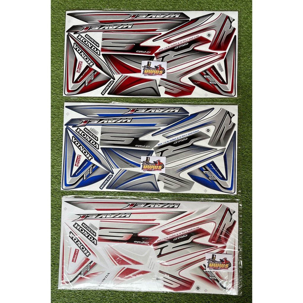 สติ๊กเกอร์เวฟ110i RS ปี2015 รุ่น20 (แม็กซ์) (สีสด เคลือบเงาแท้ )สติ๊กเกอร์Wave110i RS ปี2015 รุ่น20