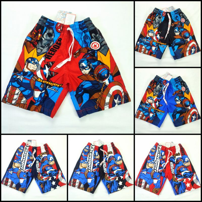 กางเกงขาสั้นเด็ก เอวยืด Marvel มาร์เวล, กัปตันอเมริกา (ลิขสิทธิ์)