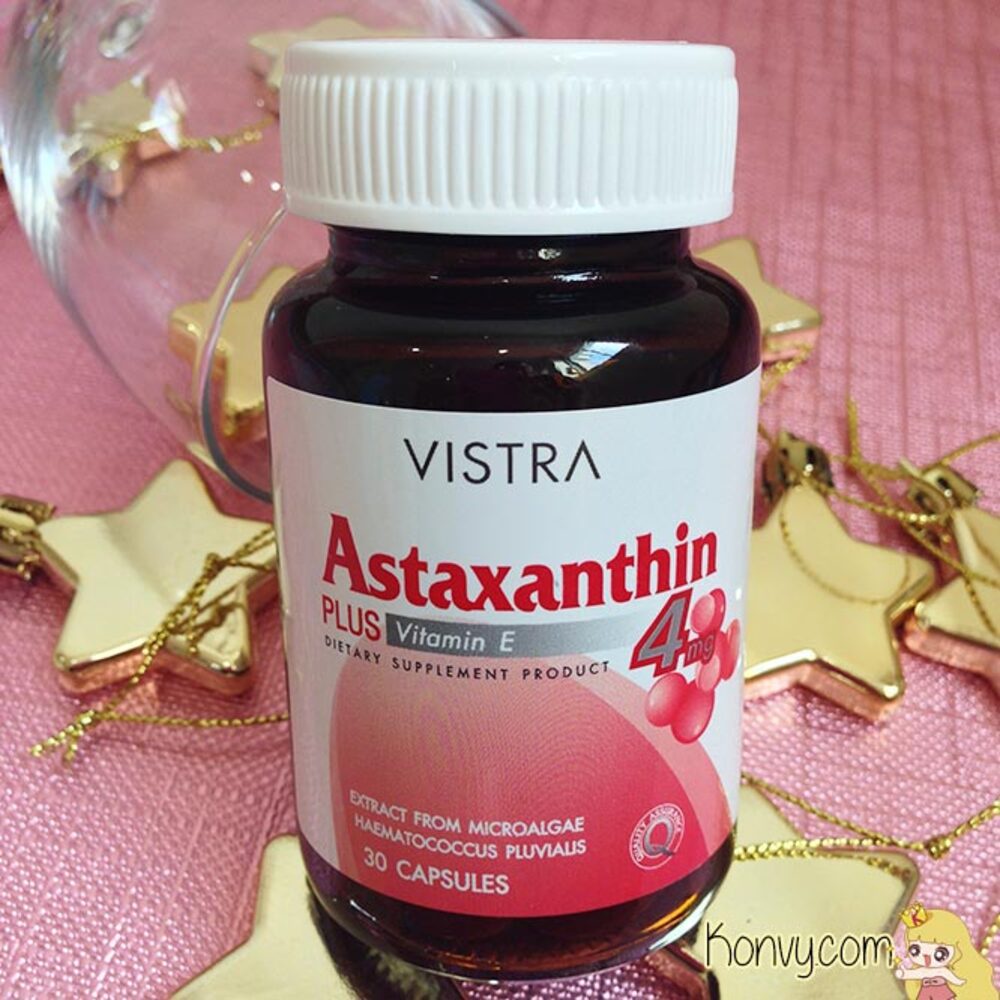 Vistra Astaxanthin Plus Vitamin E 4mg (30 Tablets). Shopee Thailand