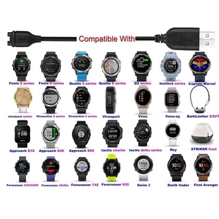 สายชาร์จ Garmin Fenix 6 6s 6X 7X 7 7s Epix 5 5S 5X Instinct/Vivoactive 3 4 4s Forerunner 245 55 945 165 570 965 Venu2