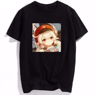 เกมน่ารัก Genshin Impact Xiao Paimon Klee Chibi T เสื้อ Harajuku ผู้หญิงแขนสั้น Casual TEE TOP Graphic T เสื้อ