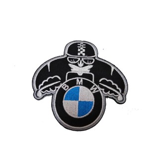 [ตัวรีด เย็บได้] BMW MOTORCYCLES 004 ป้ายติดเสื้อ logo Embroidered Sew Iron On Patches Badge