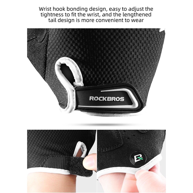ROCKBROS ถุงมือจักรยาน เด็ก ฤดูร้อน จักรยาน โรลเลอร์สเก็ต ระบายอากาศ SBR กันกระแทก ครึ่งถุงมือ - รูปที่ 7