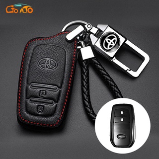 Gtioato เคสกุญแจรีโมทรถยนต์ หนัง PU สําหรับ Toyota Vios Avanza Yaris Fortuner Corolla Cross Altis CHR Yaris ATIV Camry Innova Alphard Hiace Commuter Hilux