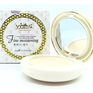 แป้งยาฟู Yafu Fine Moistening Whitening Cake แป้งพัฟสองชั้นผสมรองพื้น