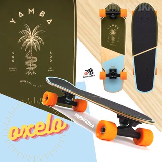 ครุยเซอร์ oxelo สเก็ตบอร์ดครุยเซอร์ สเก็ตบอร์ด Skateboard CRUISER YAMBA 500 - PALM/KHAKI