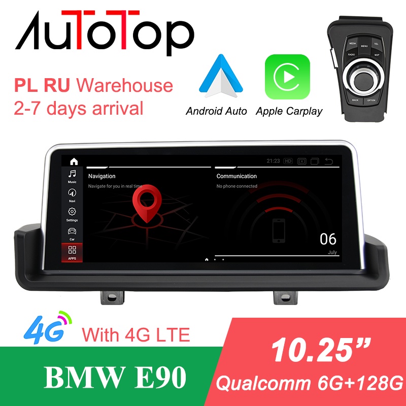 AUTOTOP 6G 128G 2din Android 11 Autoradio Car GPS Navigation Radio for E90 E91 E92 E93 Multimedia Player BT Wifi Canbus