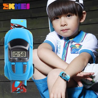 Skmei 1241 นาฬิกาข้อมือ หน้าจอ LCD ลายการ์ตูน หมุนได้ กันน้ํา สําหรับเด็ก