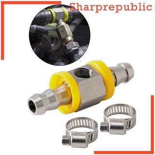 [SHARPREPUBLIC] 3/8" Car Fuel Line Fuel Pressure T-Fitting Adapter Regulator 1/8-27 NPT Port