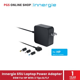 Innergie 65U Laptop Power Adapter 65W สำหรับแบรนด์ HP มาพร้อมหัวชาร์จ B,F1,F (สินค้ารับประกัน 1 ปี)