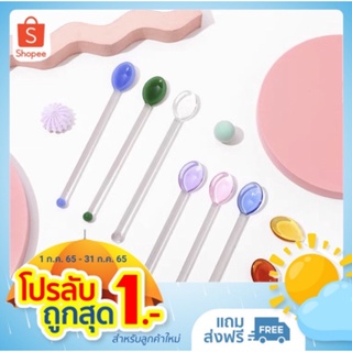 [🍭พร้อมส่ง+ โค้ดลด 50 บาท "KJ7AMQG"🍭] ช้อนคนกาแฟ ช้อนแก้ว ยาว 14.6 cm.