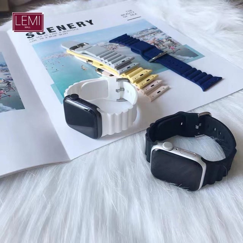 nim  สาย appl. watch งานใหม่ งานดี  สําหรับ Appl Watch  สาย สีมาใหม่ series 7 6 SE 5 4 3 2 1 สายแอปเปิลวอช สายนาฬิกา - รูปที่ 2