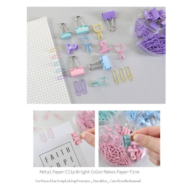 Colored long tail clip boxed multi-functional combination set ...