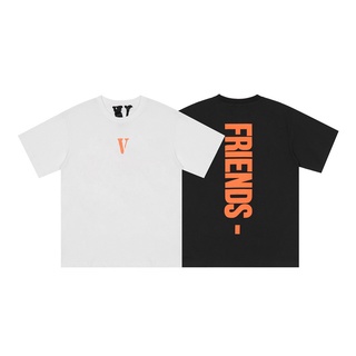 เสื้อยืดแขนสั้นลําลอง ผ้าฝ้าย ทรงหลวม พิมพ์ลาย Vlone เหมาะกับฤดูร้อน สไตล์คลาสสิก พลัสไซซ์ ไซซ์ S - XL แฟชั่นสําหรับนักเ