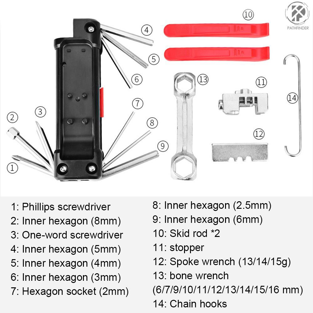 Pathfinder Bicycle Maintenance Kit Multi-functional Mountain Bike ...