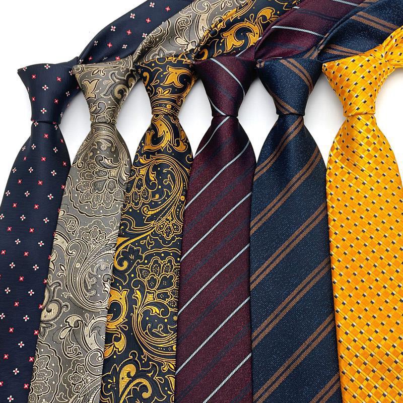 แฟชั่น 8 ซม.Mens ties ลาย Polka Dot อย่างเป็นทางการคลาสสิกชุด Gravata Corbatas ธุรกิจเนคไท Jacquard ทอเนคไทสําหรับชายเจ้าบ่าวงานแต่งงาน Neckwear
