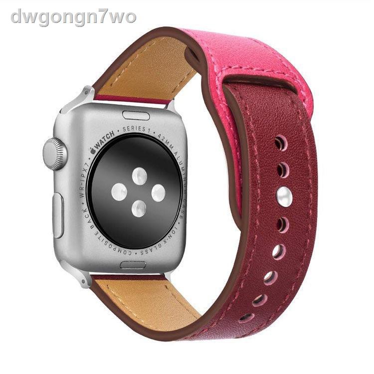100 % ต้นฉบับ 100 % จัดส่ง◑∏✱สายนาฬิกาข้อมือหนังวัวแท้สําหรับ Apple Watch SE / 6 / 5 / 4 / 3 / 2 / 1