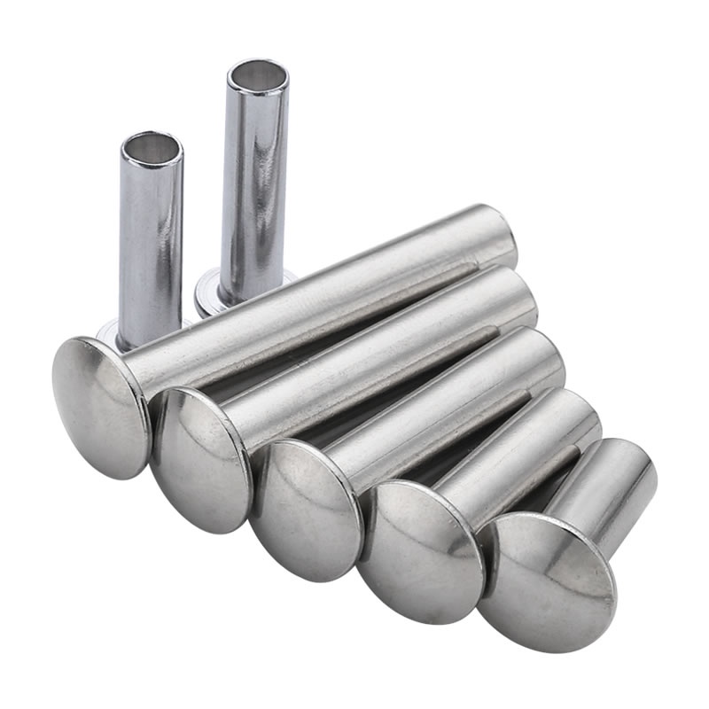 ⭐[M1.5-M4] 304 สแตนเลสหัวแบนขนาดใหญ่ Semi-Hollow Rivet Punch Head หัวกลมแบน GB873 Hollow M1.7 M2M2.5 M3M3.5