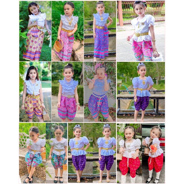 (pu)​ชุดไทยเด็ก​น่ารักๆ//ชุด​ไทย​ประยุกต์​ ชุดวันลอยกระทง ชุดไทยไปวัด ชุดไทยไปโรงเรียน ชุดไทยภาคใต้ #pu