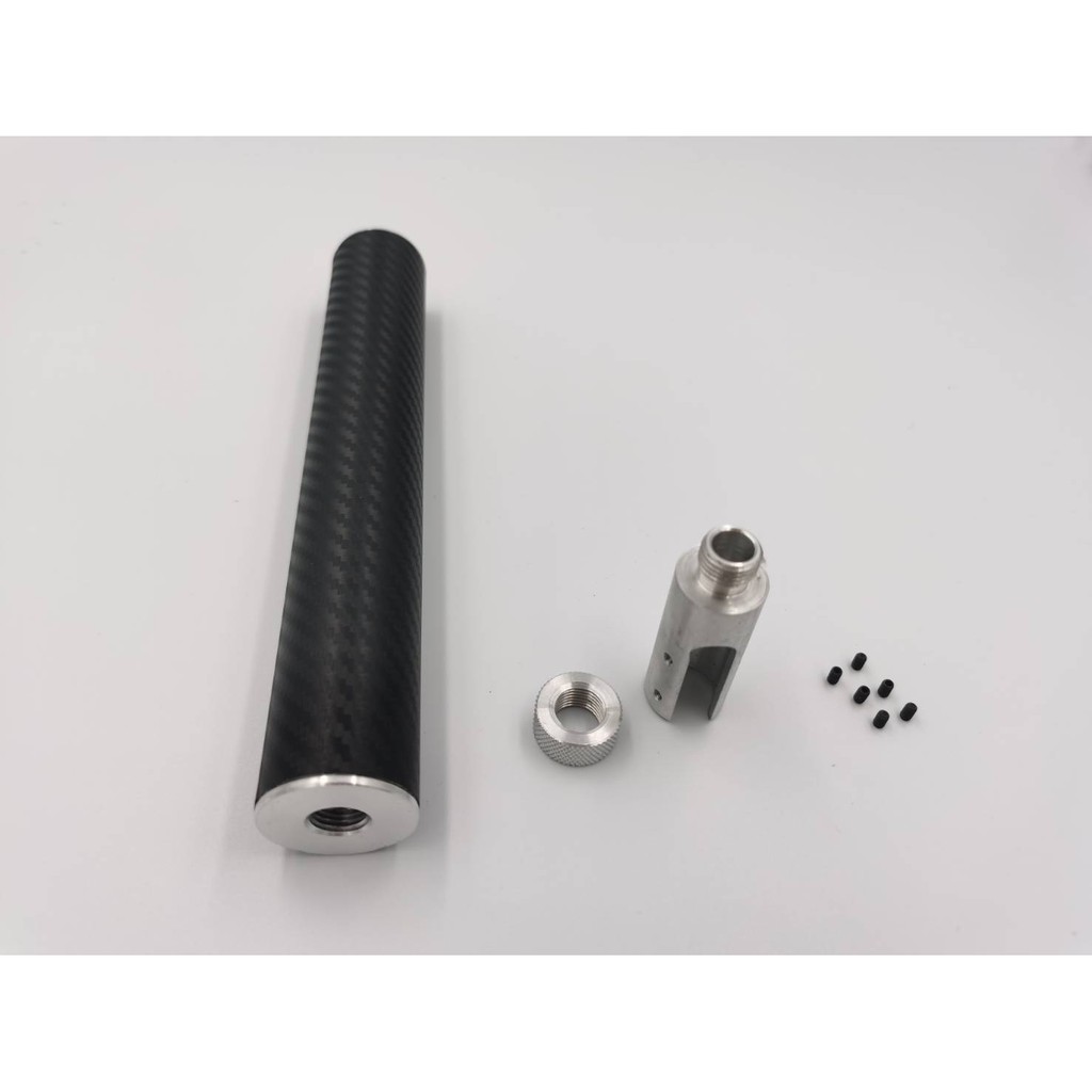 อแดปเตอร์ต่อปลาย CZ 452/455/457 ลำเดิม ขนาด 16 มม + เก็บเสียงอลู CZ 1/2-20 ขนาด 8 นิ้ว  (ลายเคฟล่า1)