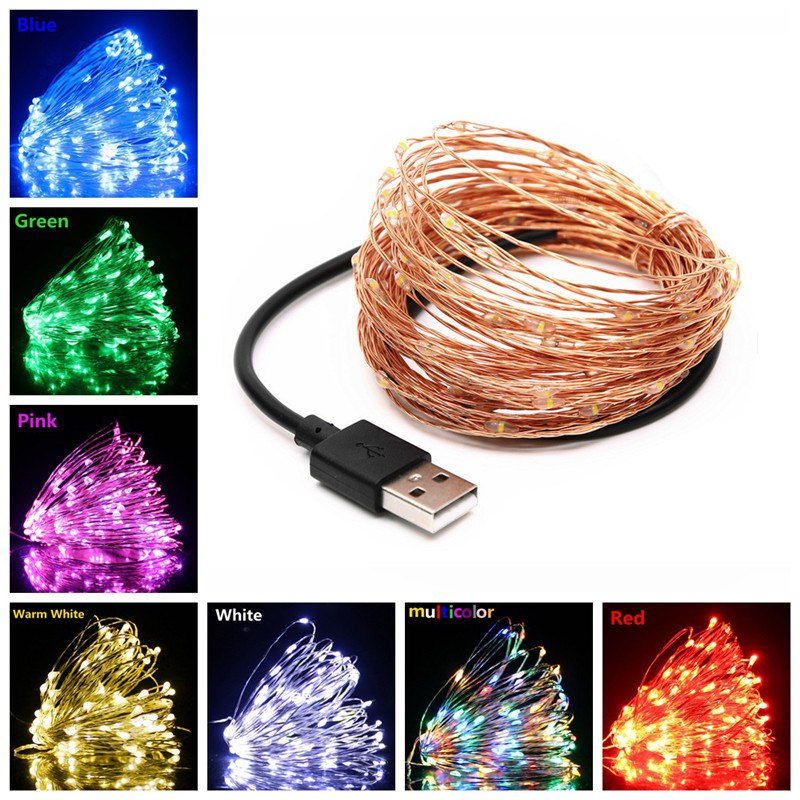 สายไฟ Led 2 ม . 3 ม . 5 ม . 10 ม . Usb กันน้ําสําหรับตกแต่ง
