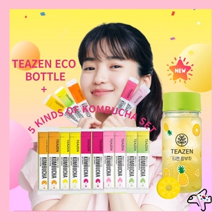 พร้อมส่ง TEAZEN ขวดน้ําชา มะนาว เบอร์รี่ พีช สับปะรด ขิง มะนาว TEAZEN ECO