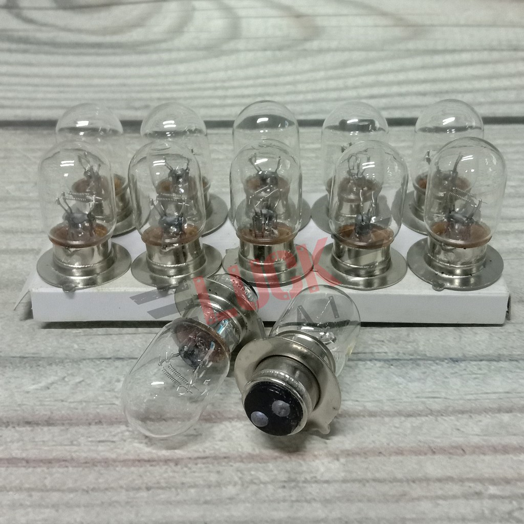 หลอดไฟหน้า แป้นเล็ก 6V 20/20w (T19)