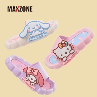 Maxzone Kawaii Hellokitty รองเท้าแตะ Sanrio My Melody Cinnamoroll การ์ตูนน่ารัก อาบน้ํา ฤดูร้อน เด็ก บ้าน กันลื่น