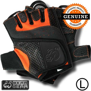 BEARGEAR ถุงมือยิมพร้อมสายรัดข้อมือ Gym Gloves Cross Fitness (L-size)