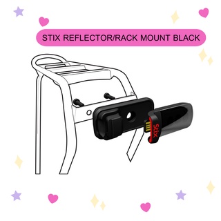 อะไหล่จักรยาน ไฟหน้า/ไฟท้ายจักยาน STIX REFLECTOR/RACK MOUNT BLACK